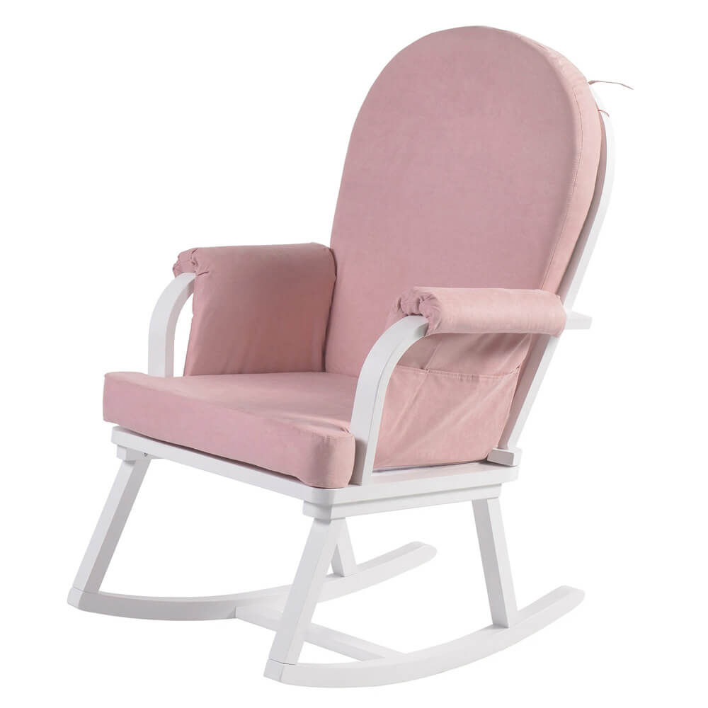 KUB Meadow Rocking Chair - Dusky Pink (White)